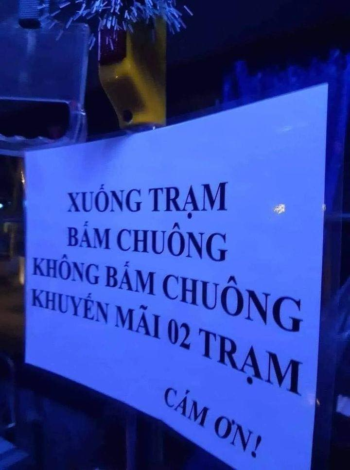 Không bấm cho đi 2 trạm nha